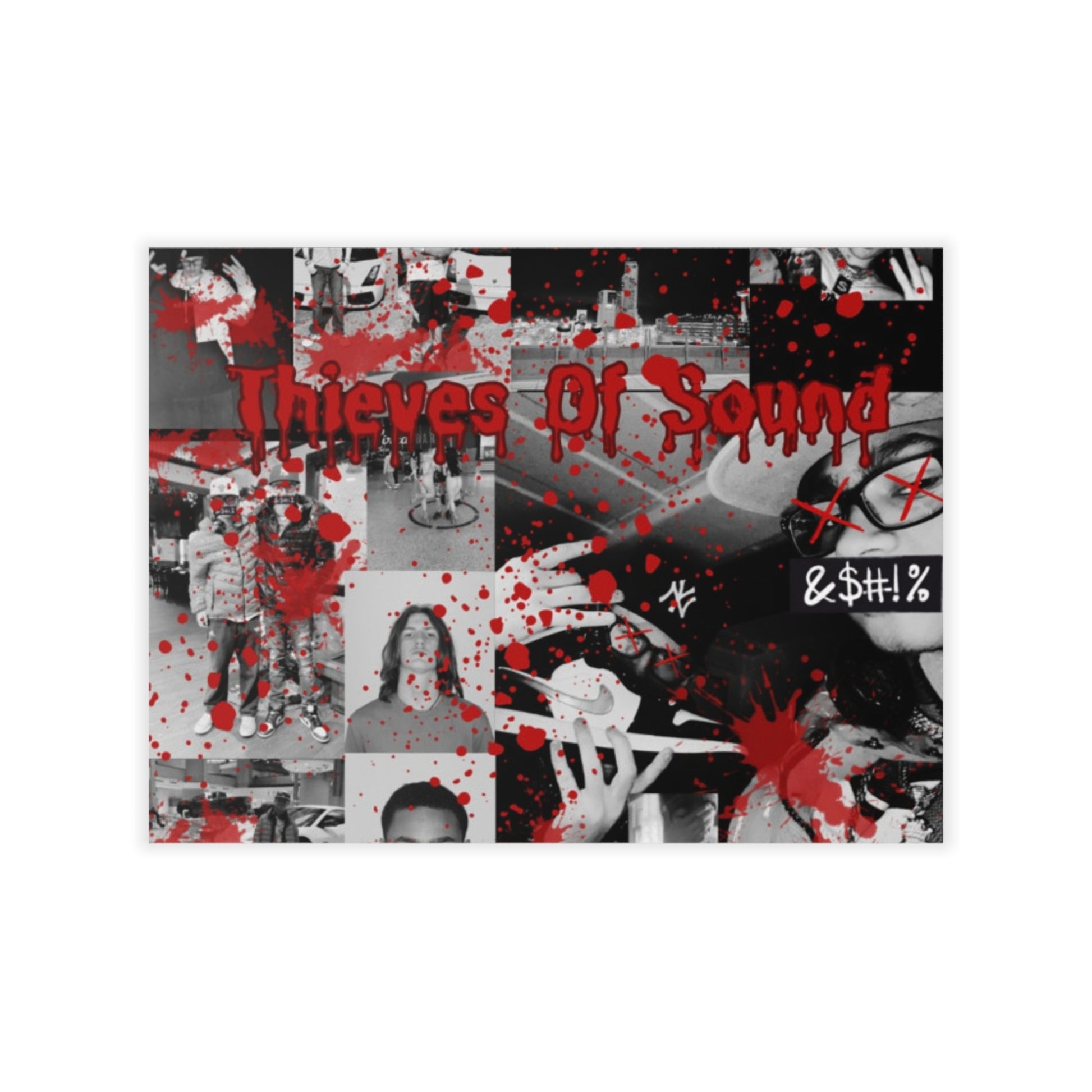 Urban Graffiti Wall Decals, Edgy Art Decor for Home, Street Art Wall Stickers, Thieves of Sound Poster, Unique Gift for Music Lovers