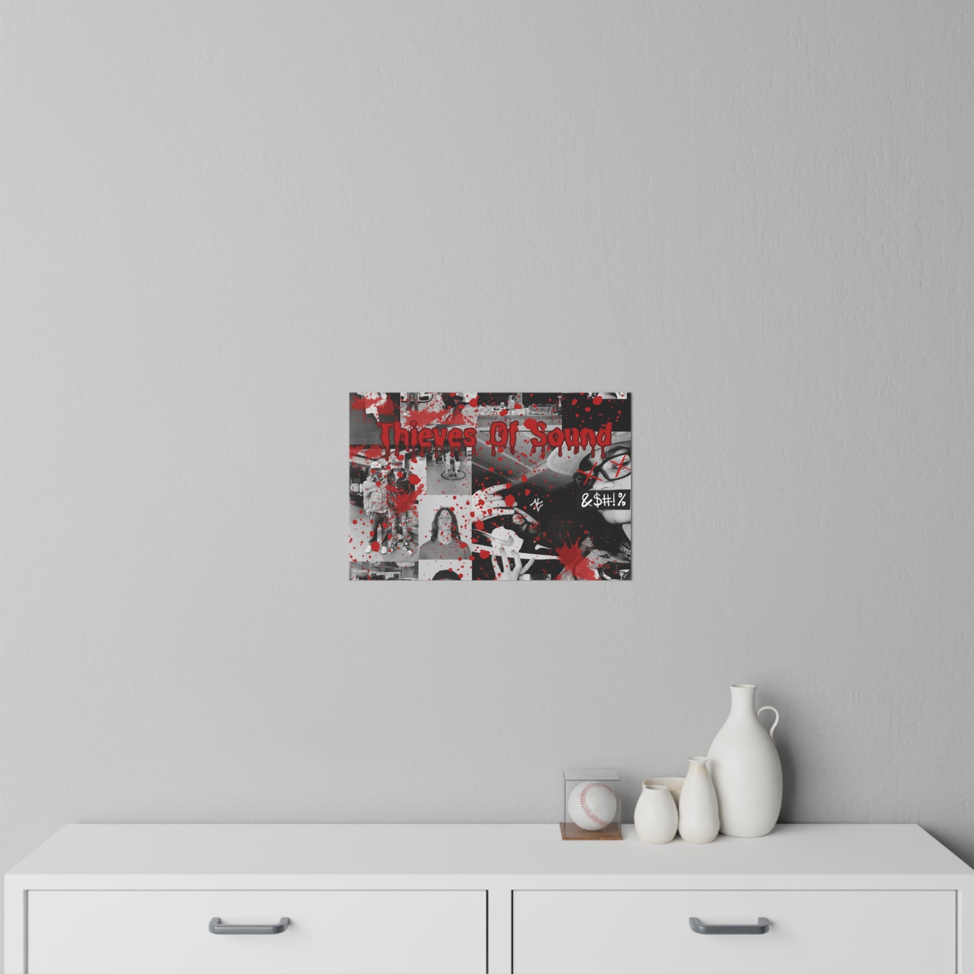 Urban Graffiti Wall Decals, Edgy Art Decor for Home, Street Art Wall Stickers, Thieves of Sound Poster, Unique Gift for Music Lovers