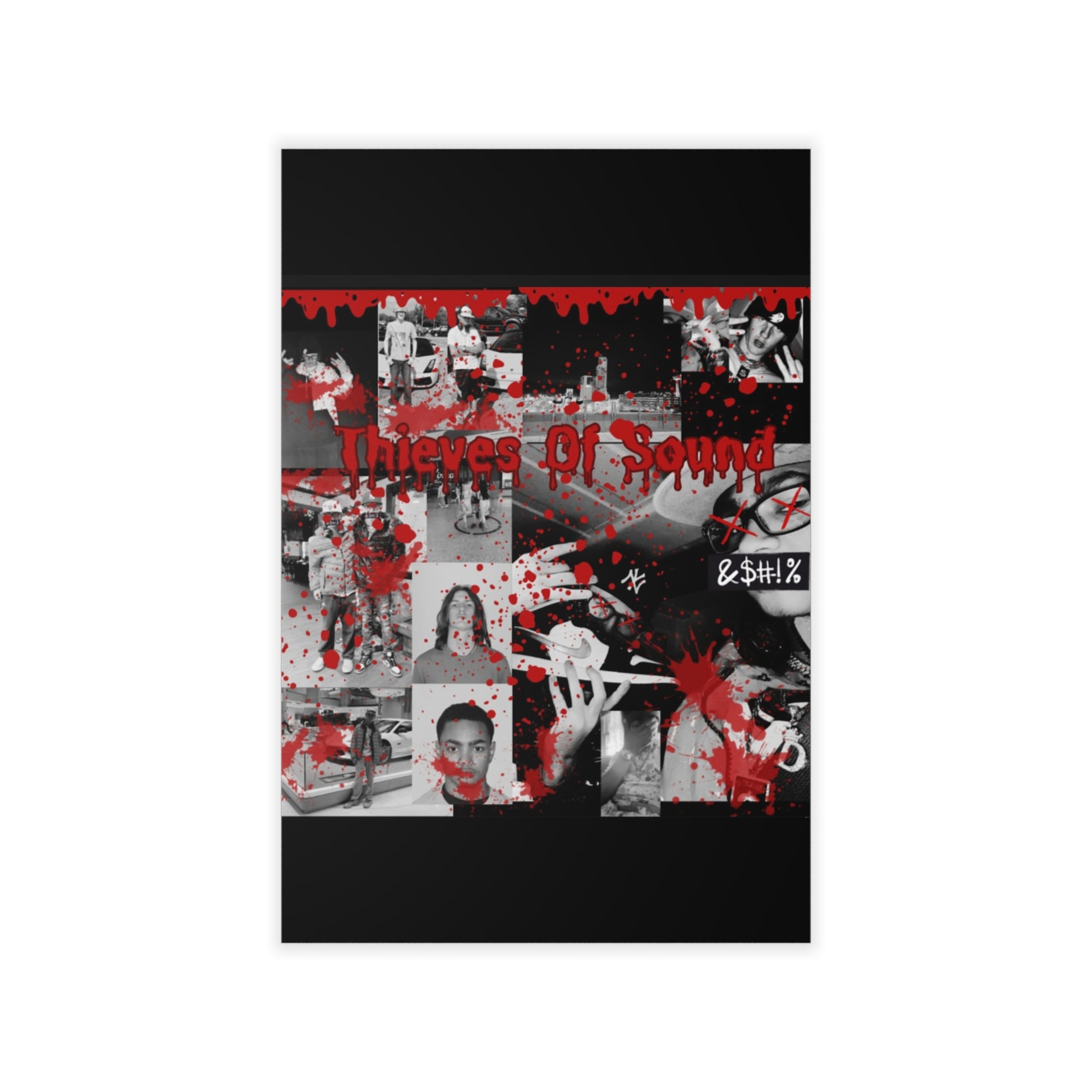 Urban Graffiti Wall Decals, Edgy Art Decor for Home, Street Art Wall Stickers, Thieves of Sound Poster, Unique Gift for Music Lovers