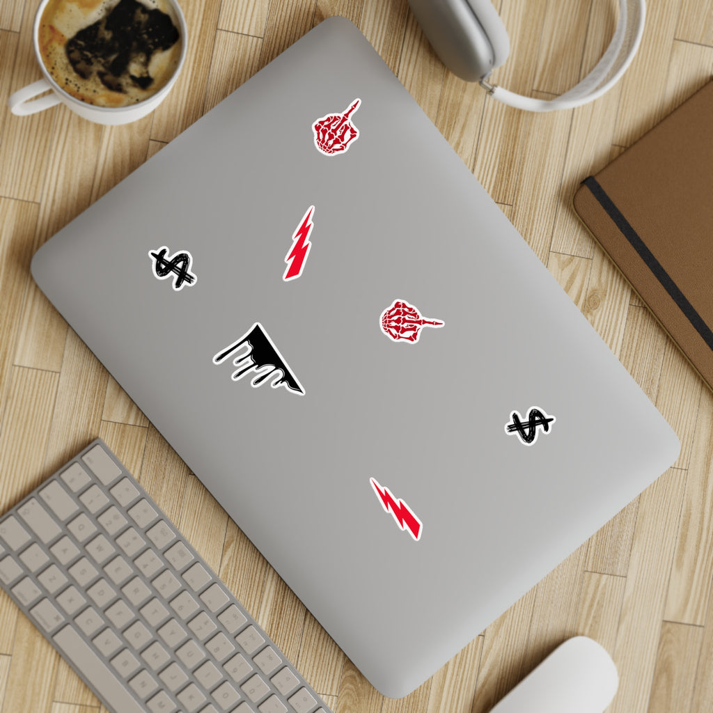 Sticker Sheet Bundle | Edgy Designs for Personalization, Scrapbooking, Laptop Decor, Gift for Teens, Fun Accessories