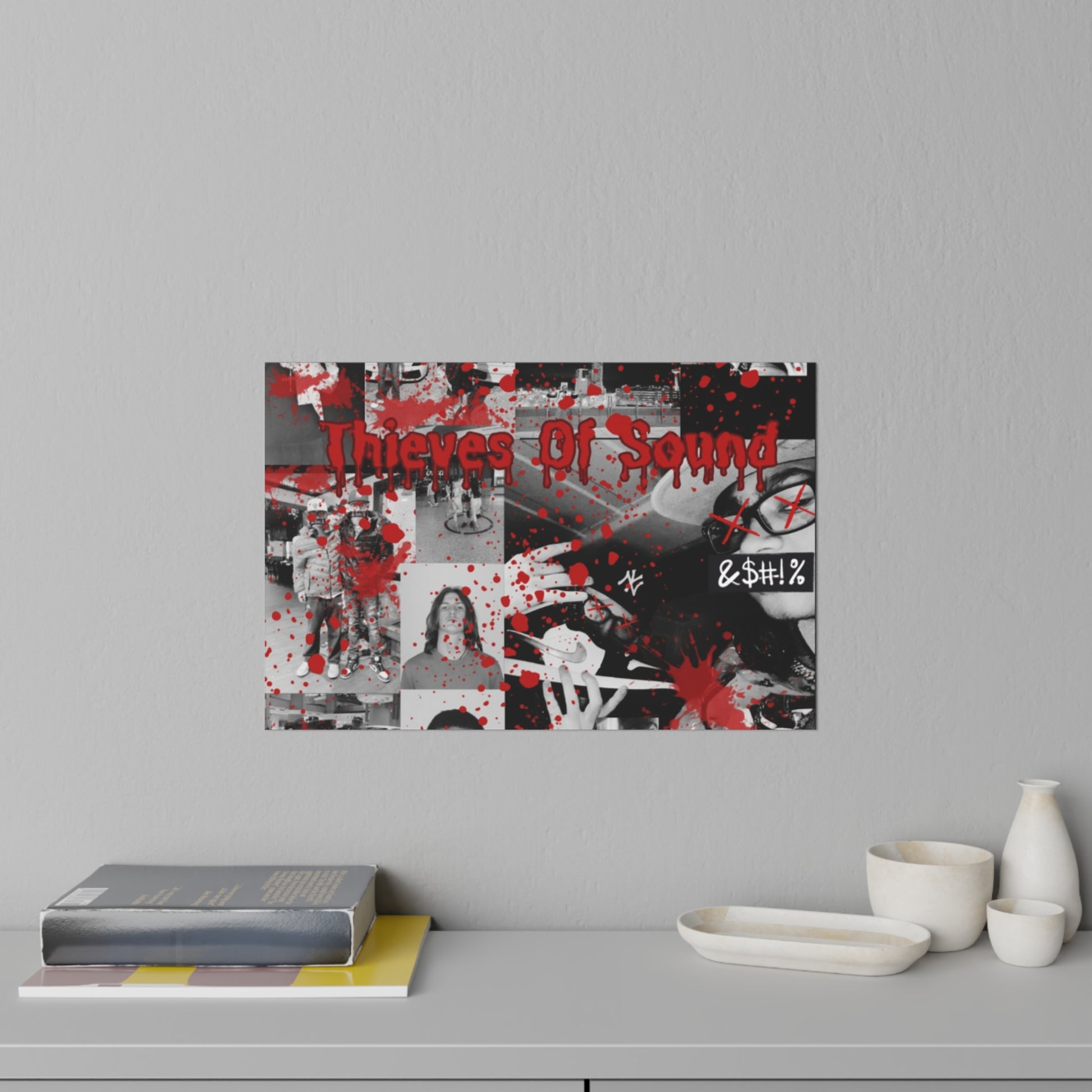 Urban Graffiti Wall Decals, Edgy Art Decor for Home, Street Art Wall Stickers, Thieves of Sound Poster, Unique Gift for Music Lovers