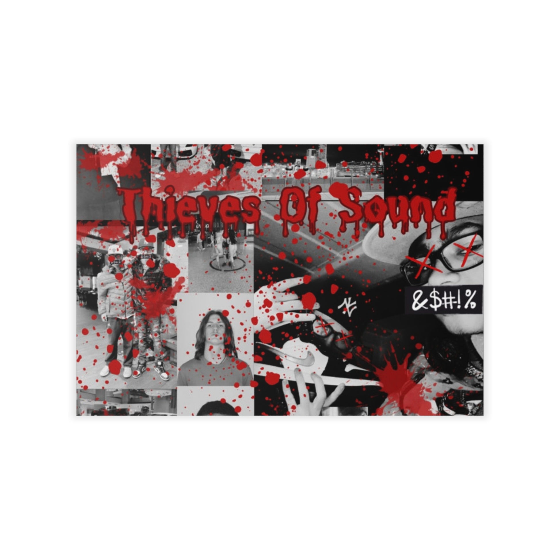 Urban Graffiti Wall Decals, Edgy Art Decor for Home, Street Art Wall Stickers, Thieves of Sound Poster, Unique Gift for Music Lovers