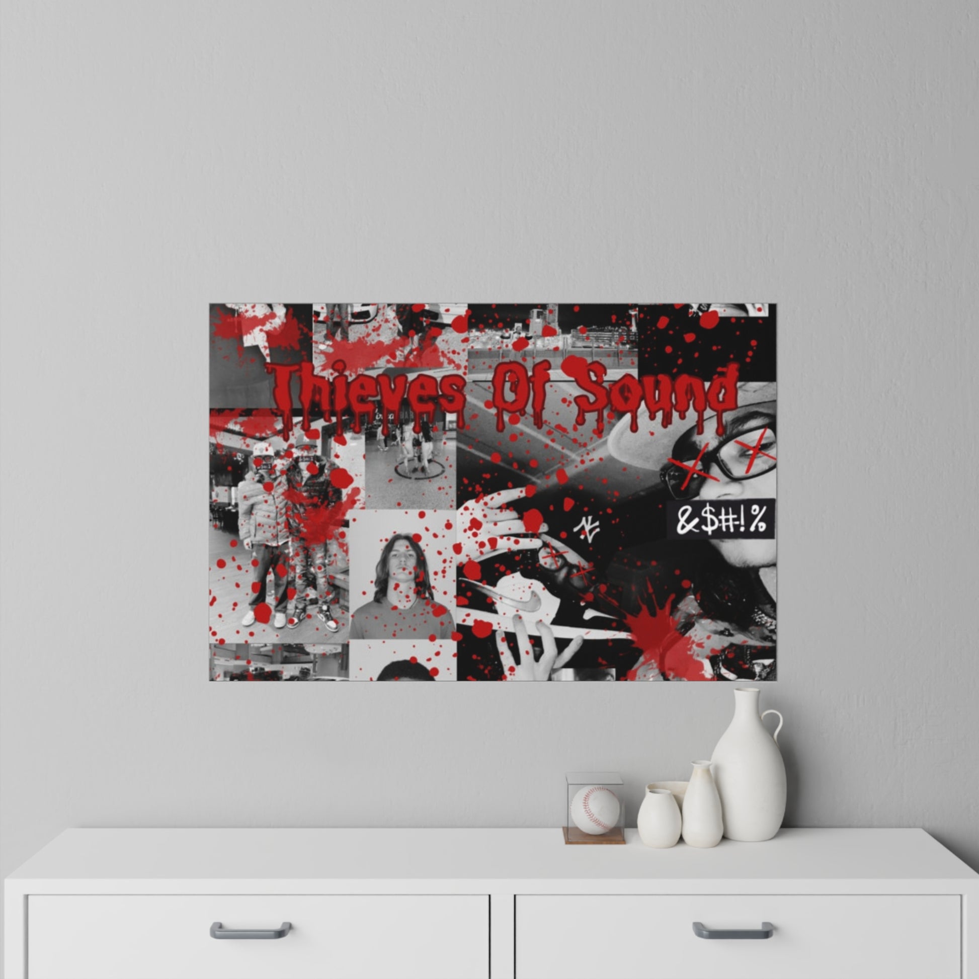 Urban Graffiti Wall Decals, Edgy Art Decor for Home, Street Art Wall Stickers, Thieves of Sound Poster, Unique Gift for Music Lovers