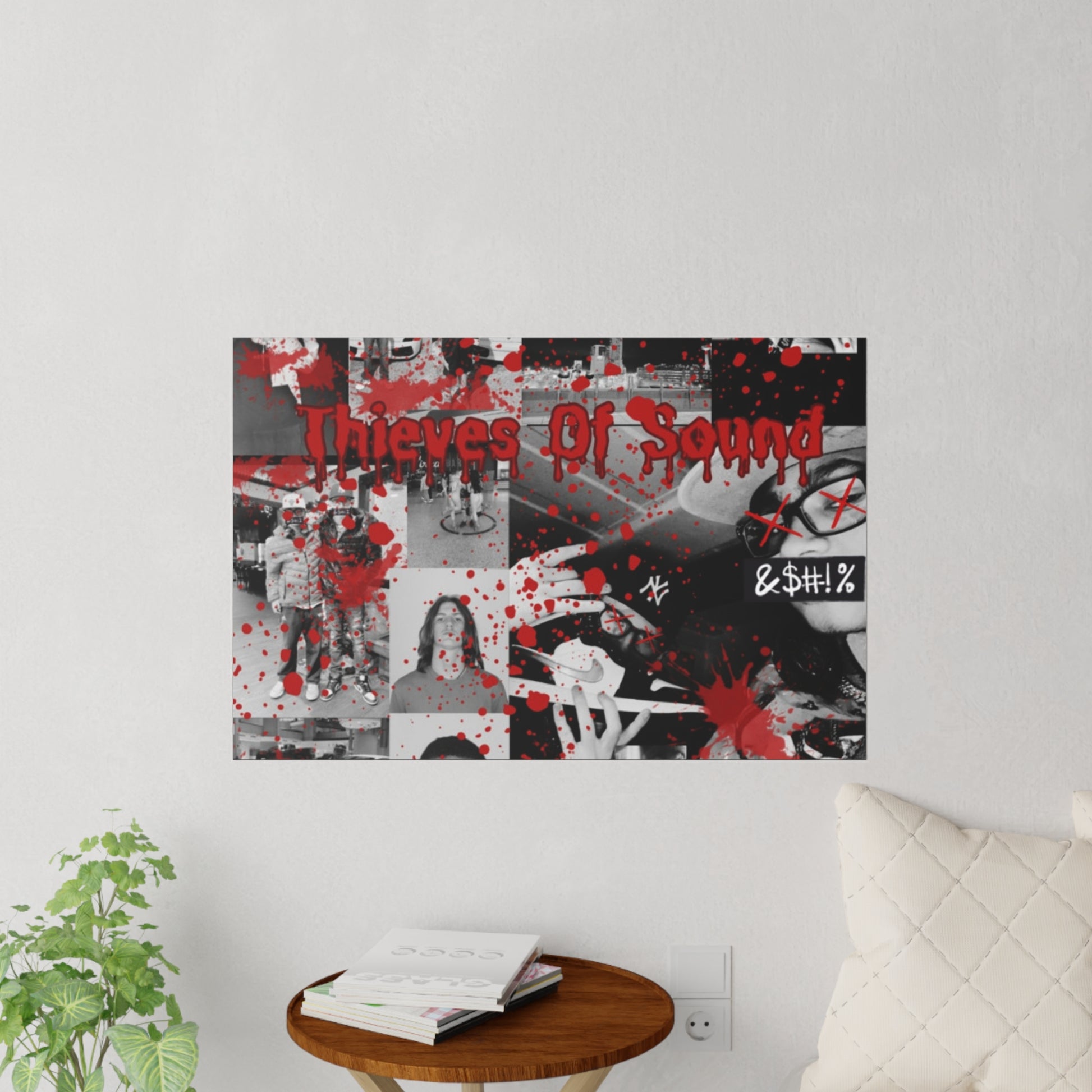 Urban Graffiti Wall Decals, Edgy Art Decor for Home, Street Art Wall Stickers, Thieves of Sound Poster, Unique Gift for Music Lovers