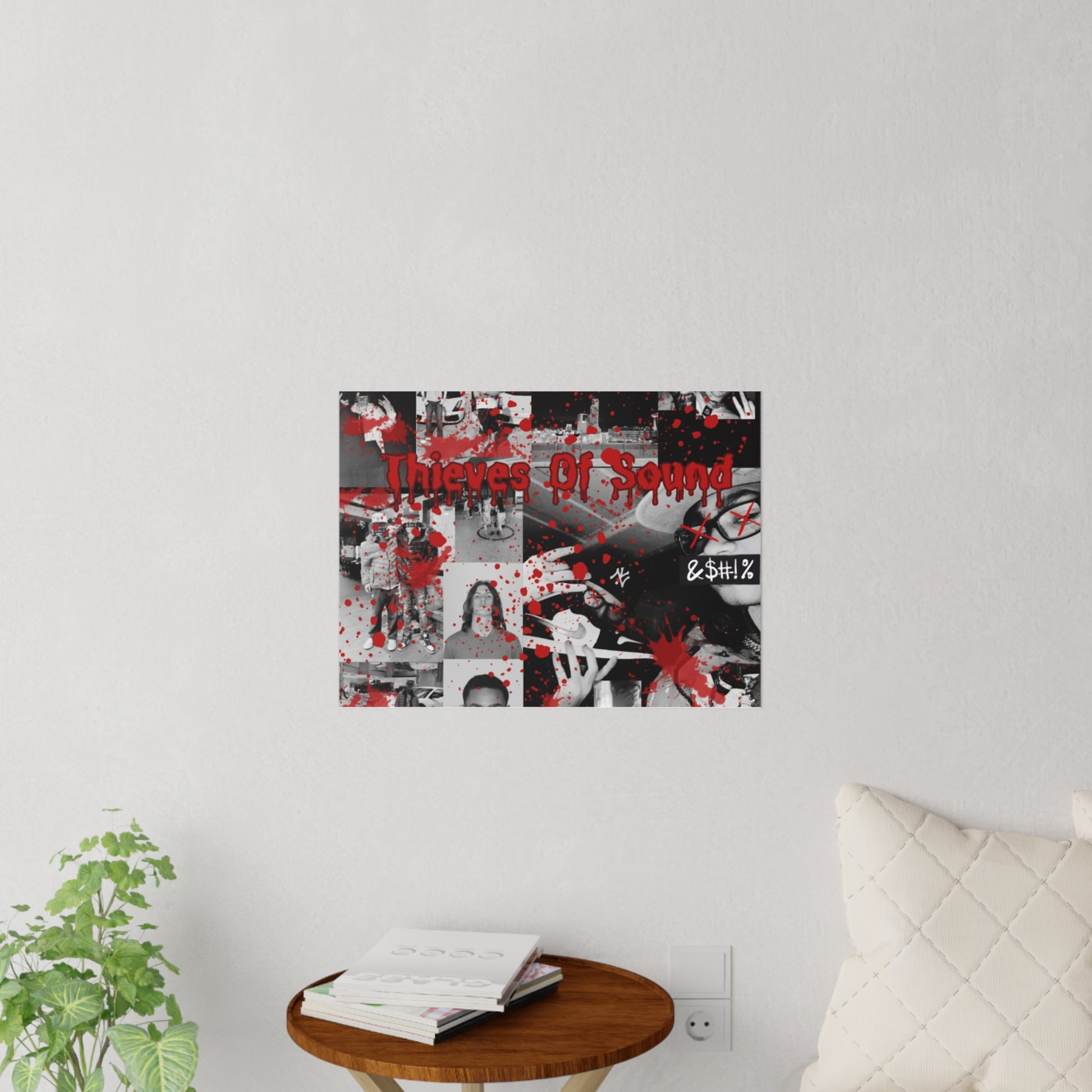 Urban Graffiti Wall Decals, Edgy Art Decor for Home, Street Art Wall Stickers, Thieves of Sound Poster, Unique Gift for Music Lovers