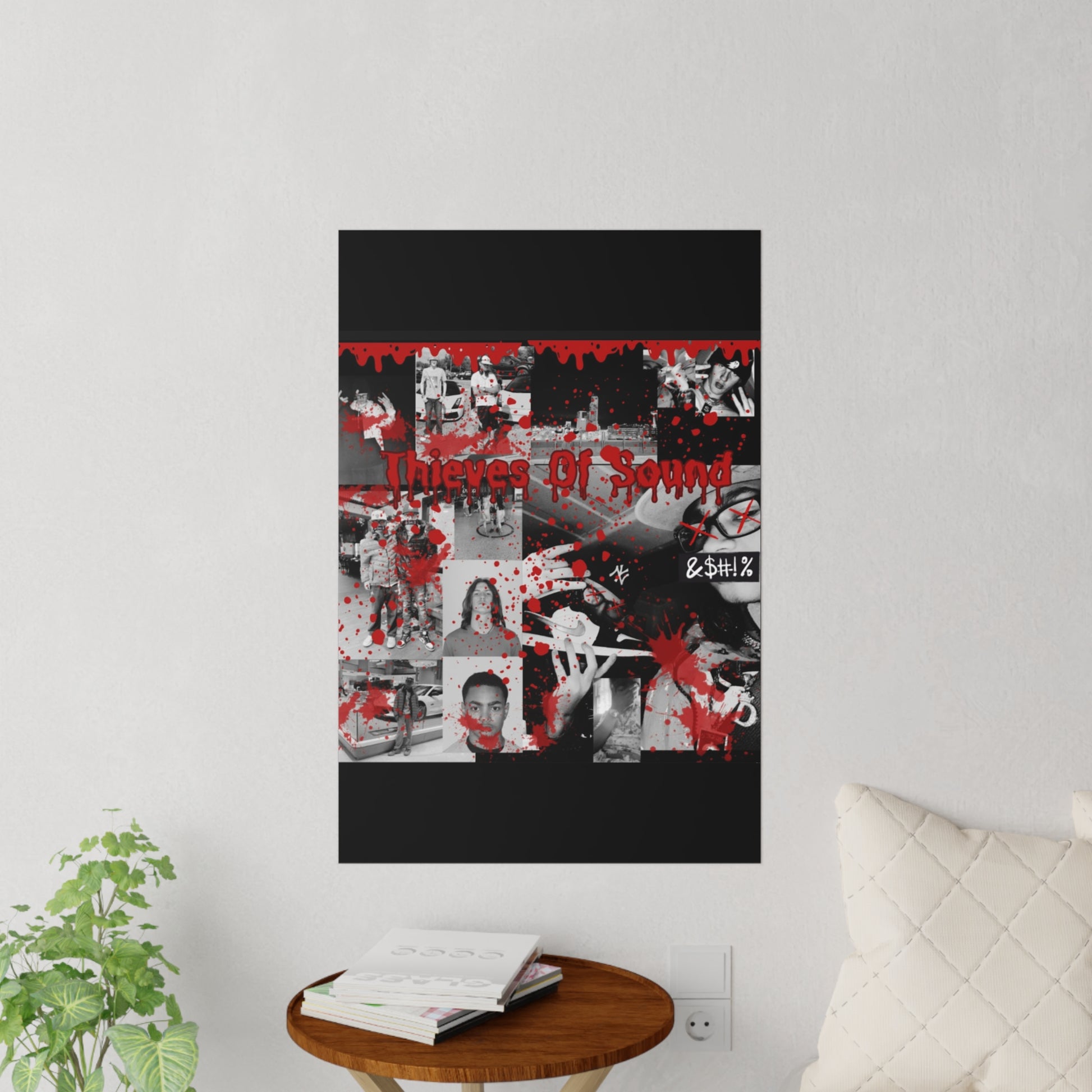 Urban Graffiti Wall Decals, Edgy Art Decor for Home, Street Art Wall Stickers, Thieves of Sound Poster, Unique Gift for Music Lovers