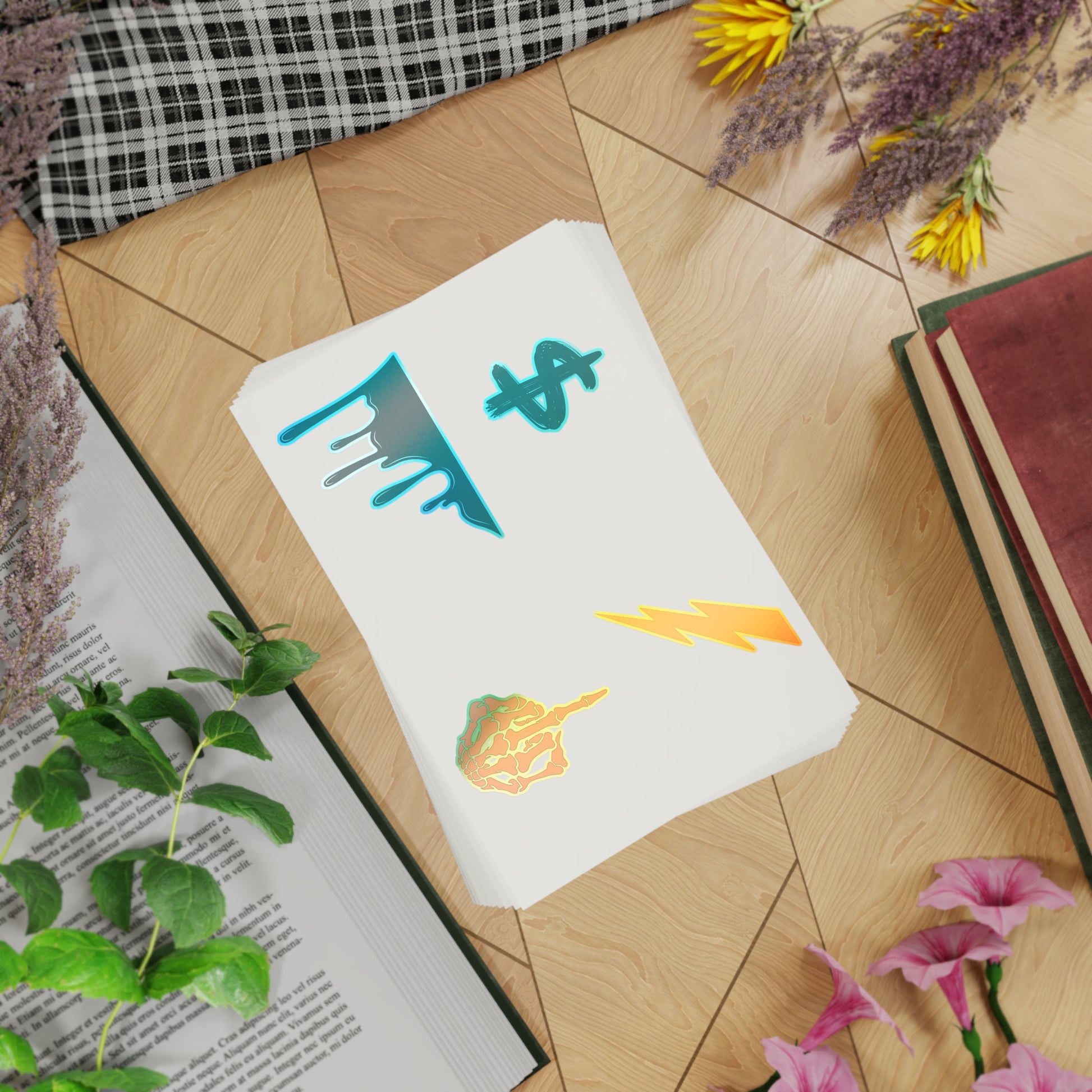 Sticker Sheet Bundle | Edgy Designs for Personalization, Scrapbooking, Laptop Decor, Gift for Teens, Fun Accessories
