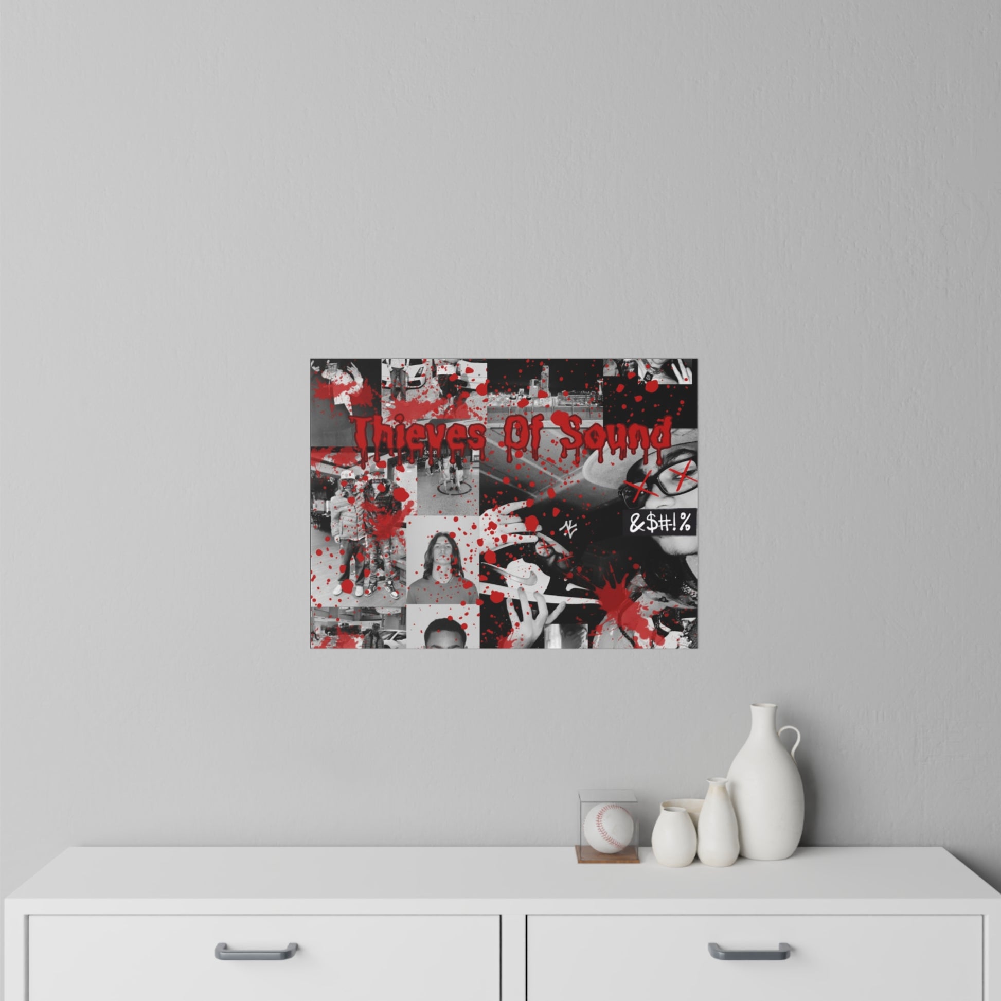 Urban Graffiti Wall Decals, Edgy Art Decor for Home, Street Art Wall Stickers, Thieves of Sound Poster, Unique Gift for Music Lovers
